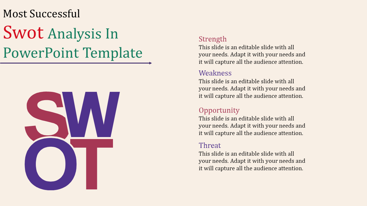 Free - Buy SWOT Analysis PowerPoint Template For Presentation